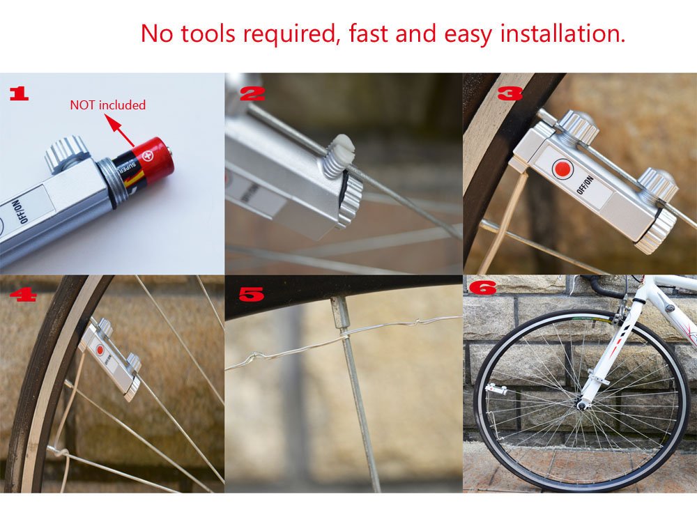 Super Bright 20-LED Bicycle Bike Rim Lights Personalized LED Colorful Wheel Lights Perfect for Safety and Fun