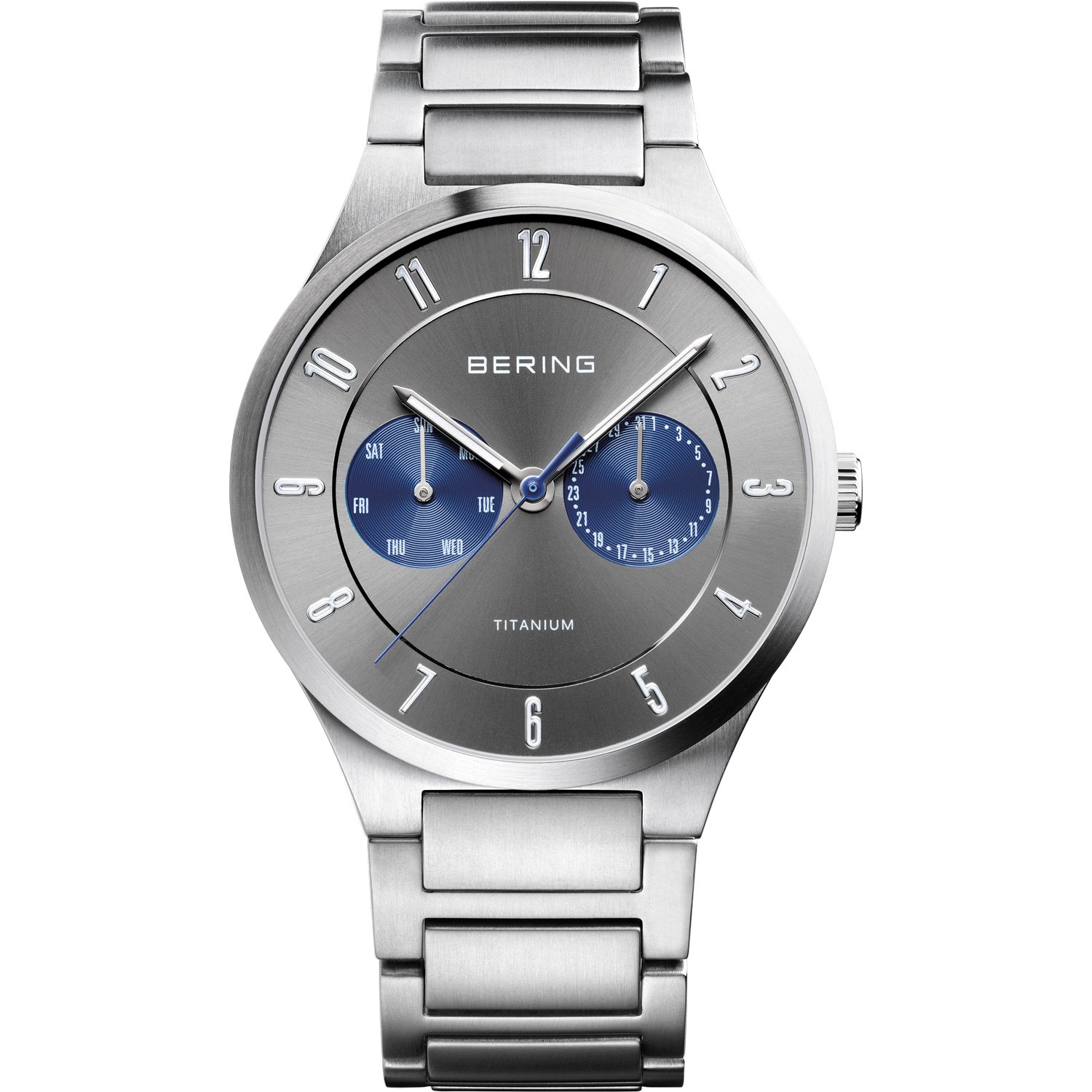 BERING Mens Analogue Quartz Watch with Titanium Strap 11539777 Amazon