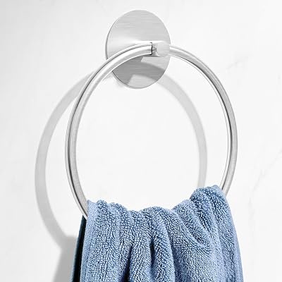 susswiff Brushed Nickel Towel Ring SUS304 Stainless Steel Wall Mounted