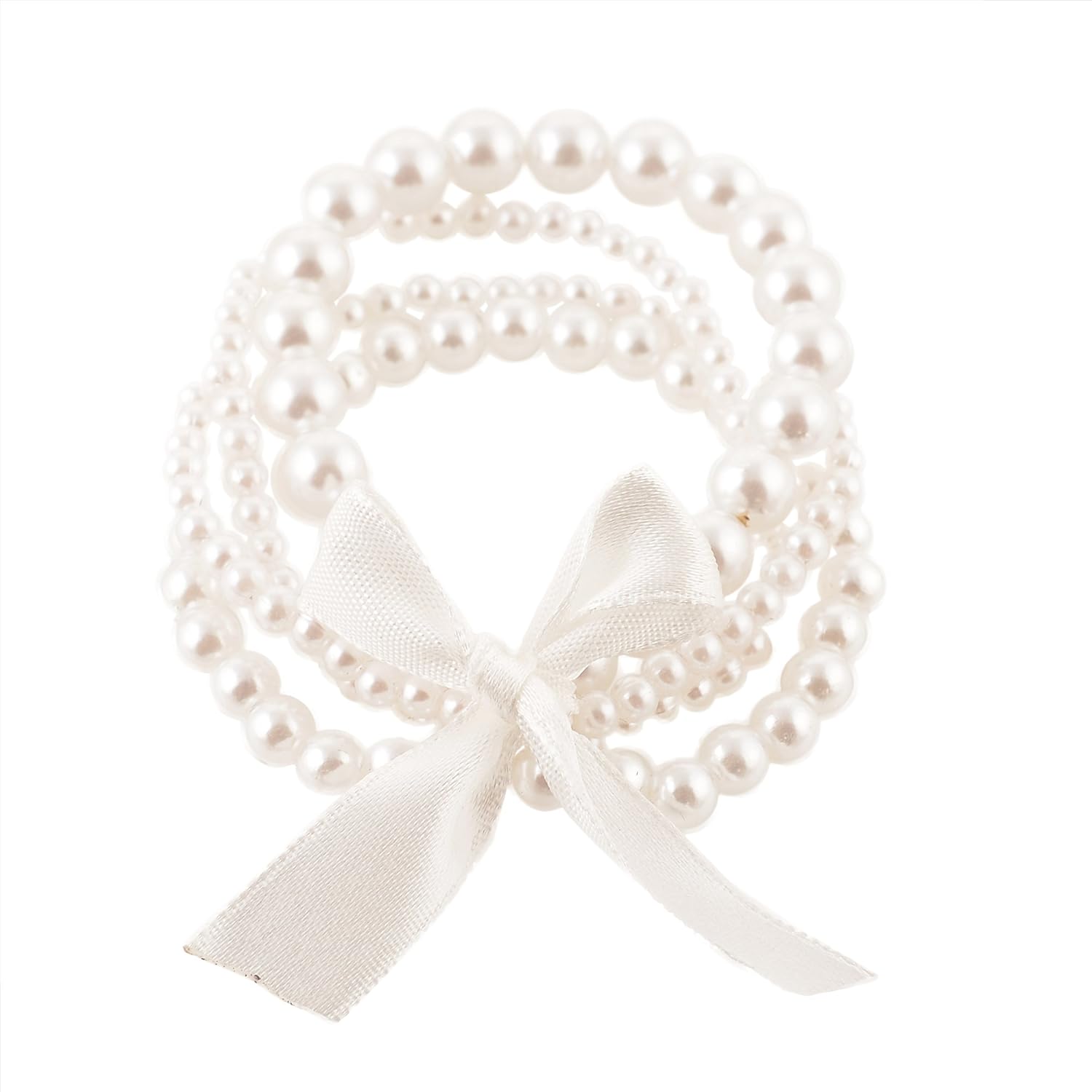 crayonflakes kids girls hand beaded multistrand stretchable bracelet with pearls