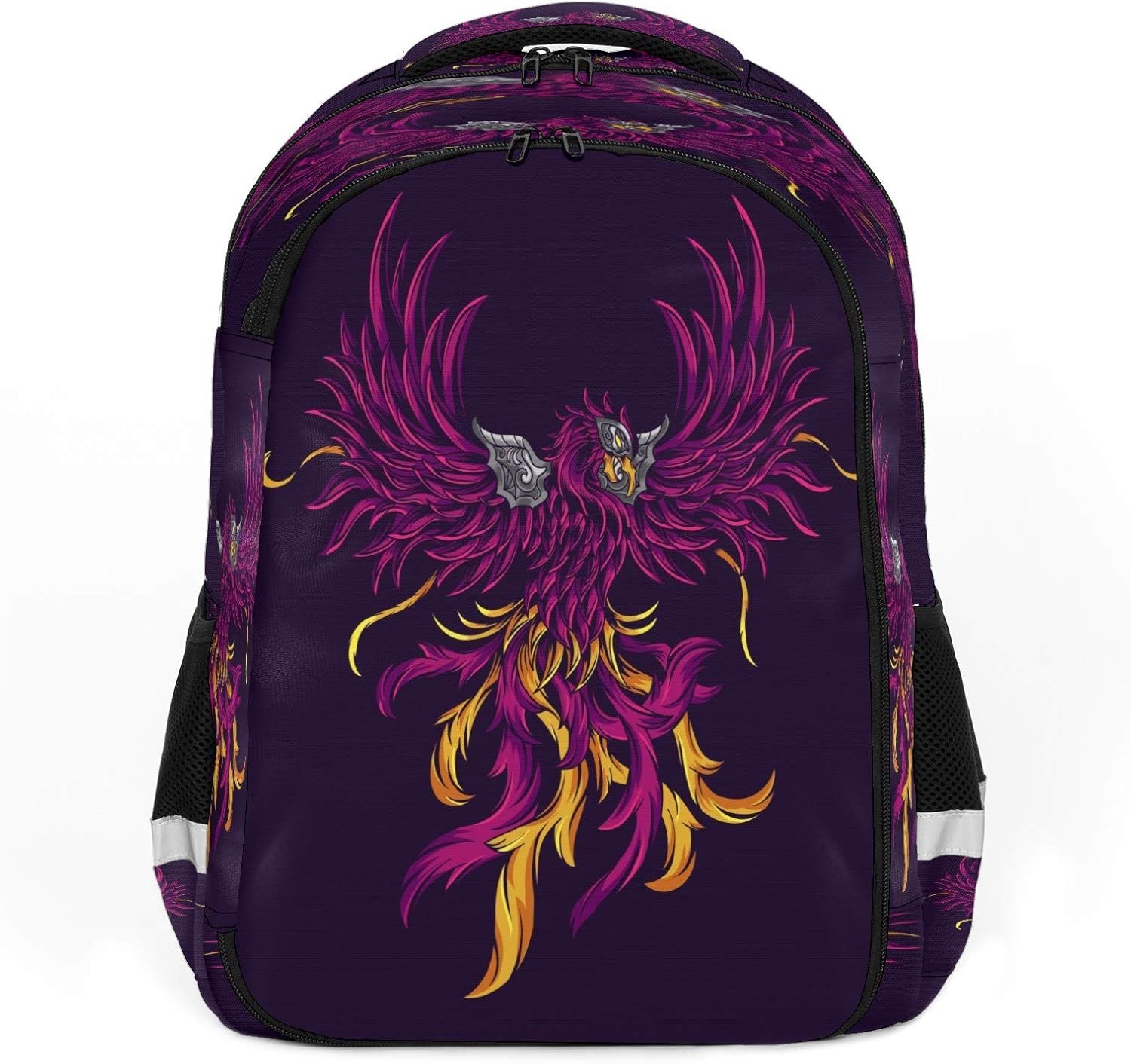 Unisex print Backpack Large Business Laptop bag Phoenix Animal Multi