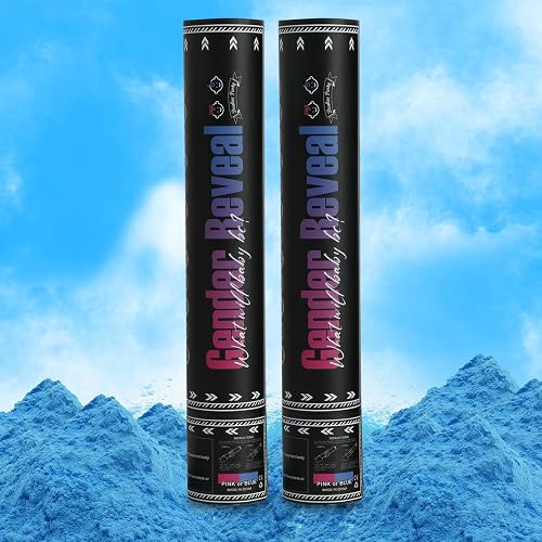 Gender Reval Powder Cannon Blue, DOUKEE Blue Powder Only Smoke Cannon ...