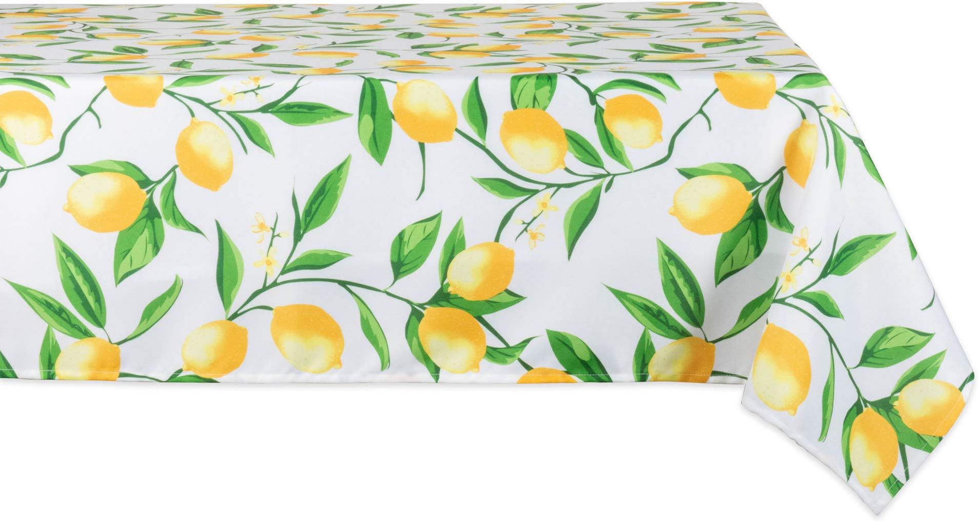 DII Lemon Bliss Outdoor Tabletop, Collection Stain Resistant & Waterproof, Tablecloth, 60x84