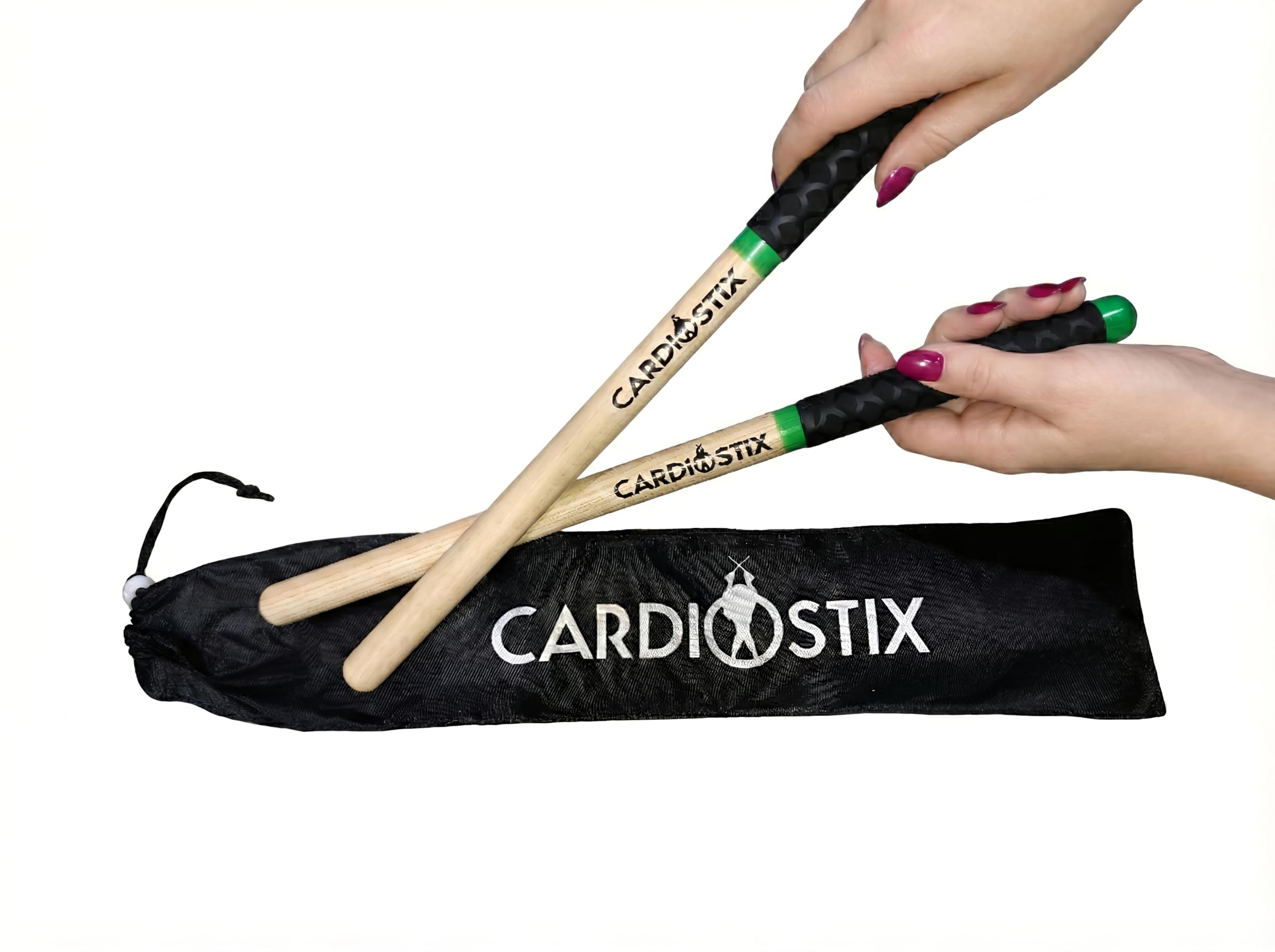CardioStix Bundle 8oz Highest-Weighted (1 PAIR YOU CHOOSE) Premium American Hickory Wood Cardio Drum Sticks | For Drumming, Fitness, Aerobic Class, Exercises