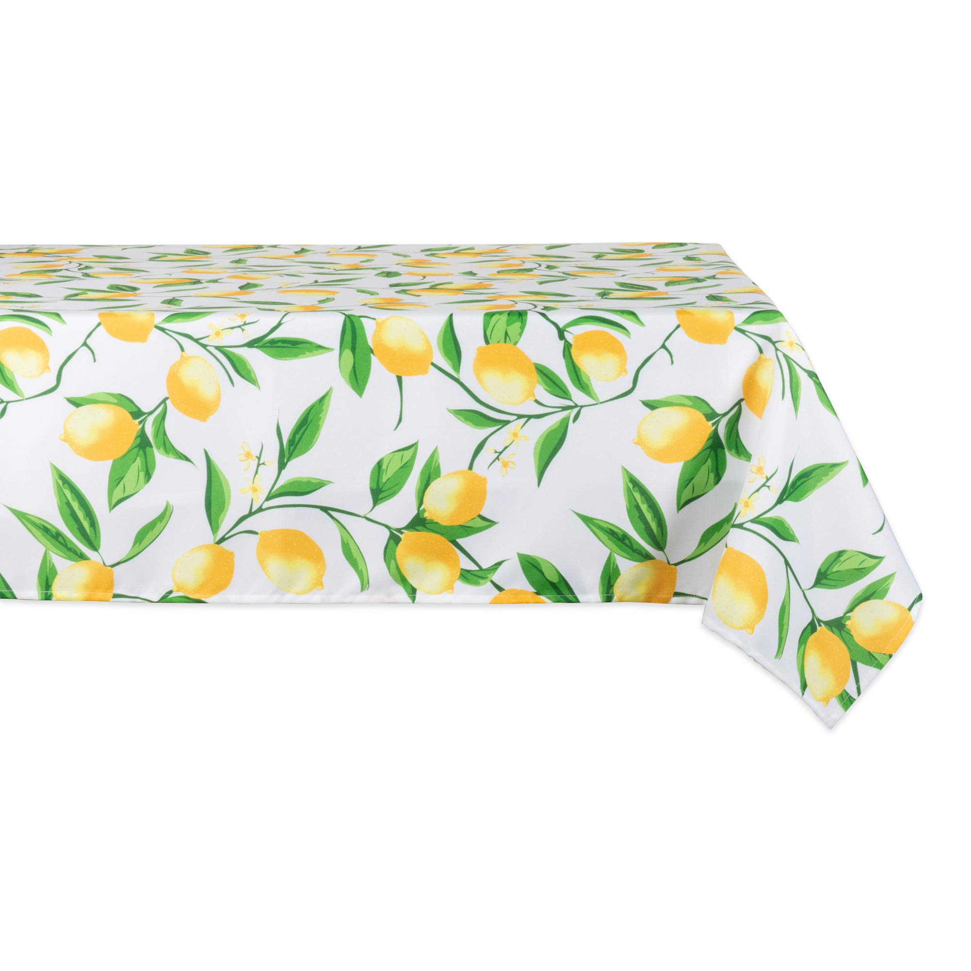DII Lemon Bliss Outdoor Tabletop, Collection Stain Resistant & Waterproof, Tablecloth, 60x84