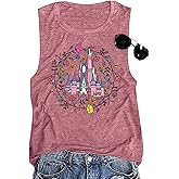 SFHFY Magical Tank Top Women: Magic Kingdom Shirts Fairy Castle Tee Casual Summer Vacation Sleeveless Tops