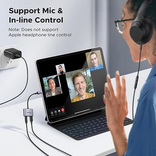 UGREEN USB C to 3.5mm Headphone and Charger Adapter 2 in 1 Type C to