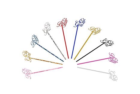 Amazon Com Oh Boy Oh Girl Drink Stirrers Baby Shower Drinks