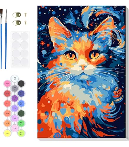 ICoostor Paint By Numbers DIY Acrylic Painting Kit For Kids & Adults Beginner - 16 - View #9