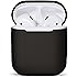 PodSkinz AirPods Case Protective Silicone Cover and Skin for Apple Airpods Charging Case (Black)