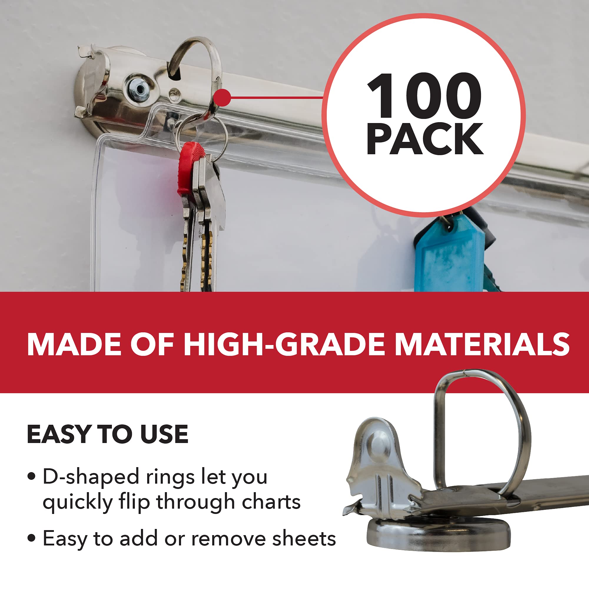 Mua 3 Ring Binder Mechanism 100 Count, 1inch DShaped Rings