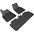 3D MAXpider Custom Fit Kagu Floor Mat (Black) Compatible with Tesla Model Y 2021-2025 - R1 R2
