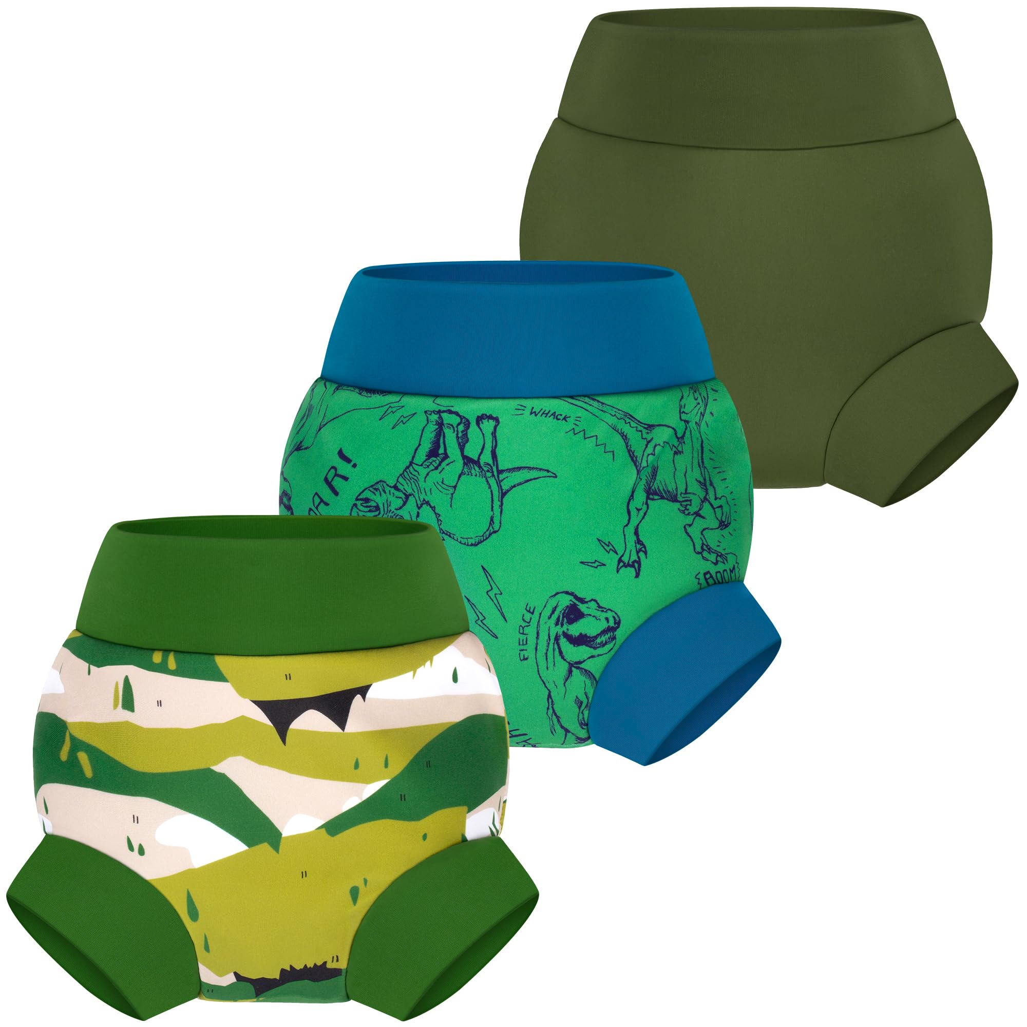 Photo 1 of BIG ELEPHANT Reusable Baby Swim Diapers - 3 Pack for Boys – Adjustable, Easy to Wash, Soft & Waterproof, 4T