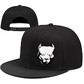 Flat Bill Hats for Men Snapback Snap Backpack Hat for Boy Wide Brim Pitbull lids Black Trucker Dad Baseball Cap Rock Roll