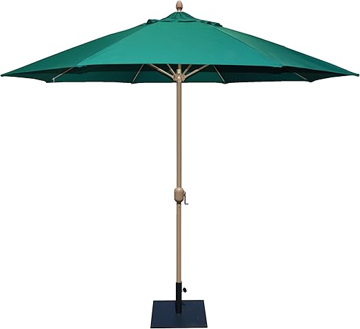 Amazon Com Tropishade 11 Sunbrella Patio Umbrella With Forest Green Cover 681hc52 Garden Outdoor