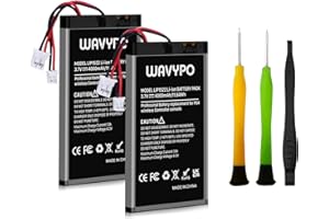 WAVYPO 2 Pack 4000mAh PS4 Controller Battery, Replacement for PS4/PS4 Pro/PS4 Slim PlayStation 4 Dualshock 4 Controller CUH-ZCT1H CUH-ZCT1E CUH-ZCT1U CUH-ZCT2U CUH-ZCT2