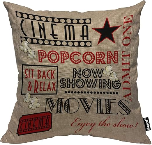 Amazon Com Mugod Movie Theater Pillowcase Cinema Admit One Ticket
