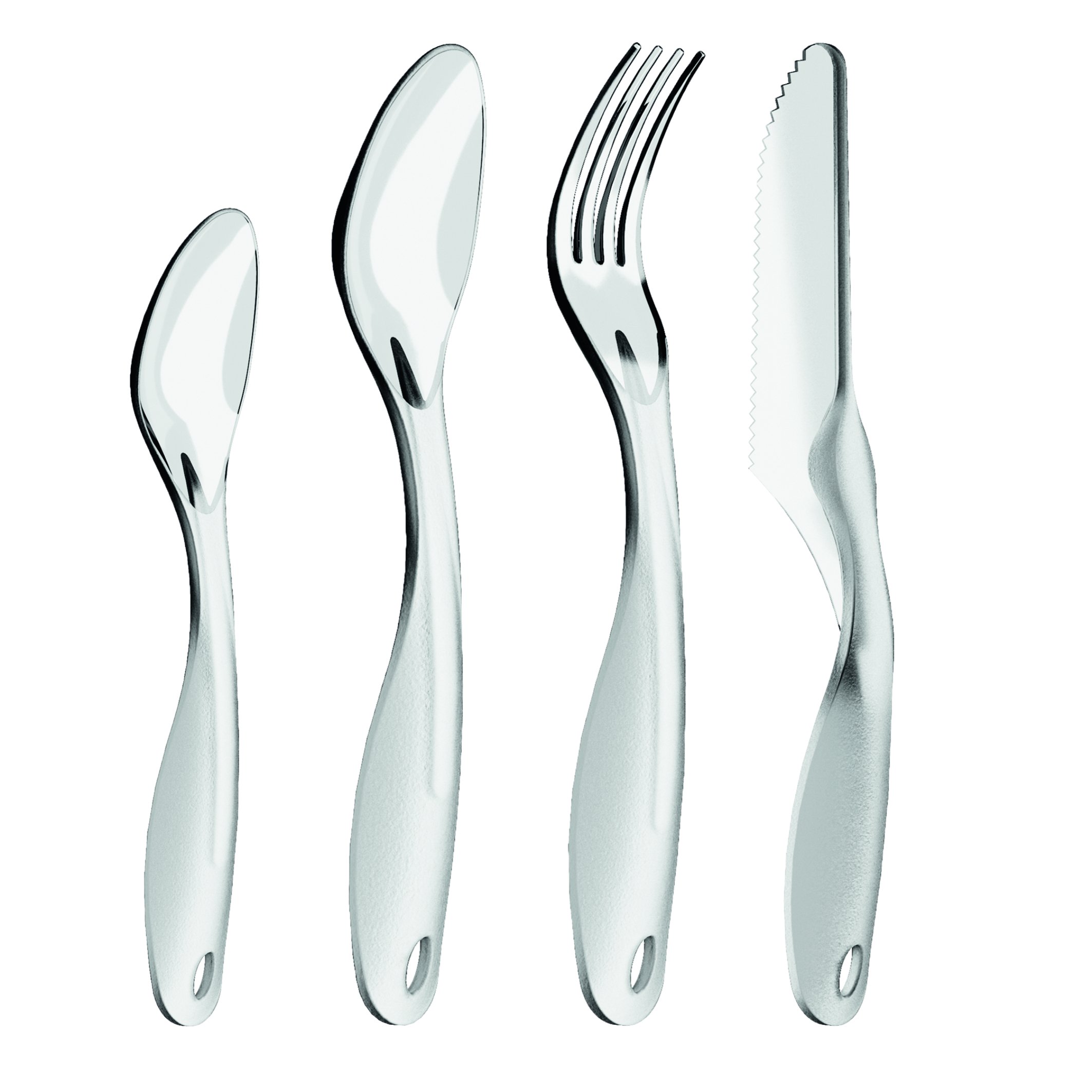 Bodum "New York Cutlery With Ring Holder, Transparent, Set of 4