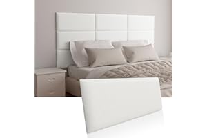 Greymond Upholstered Wall Mounted Headboard, Acoustic Wall Panel, Peel and Stick Wall Padding Panel, Beige Dorm Towel Fabric, 6-Pack