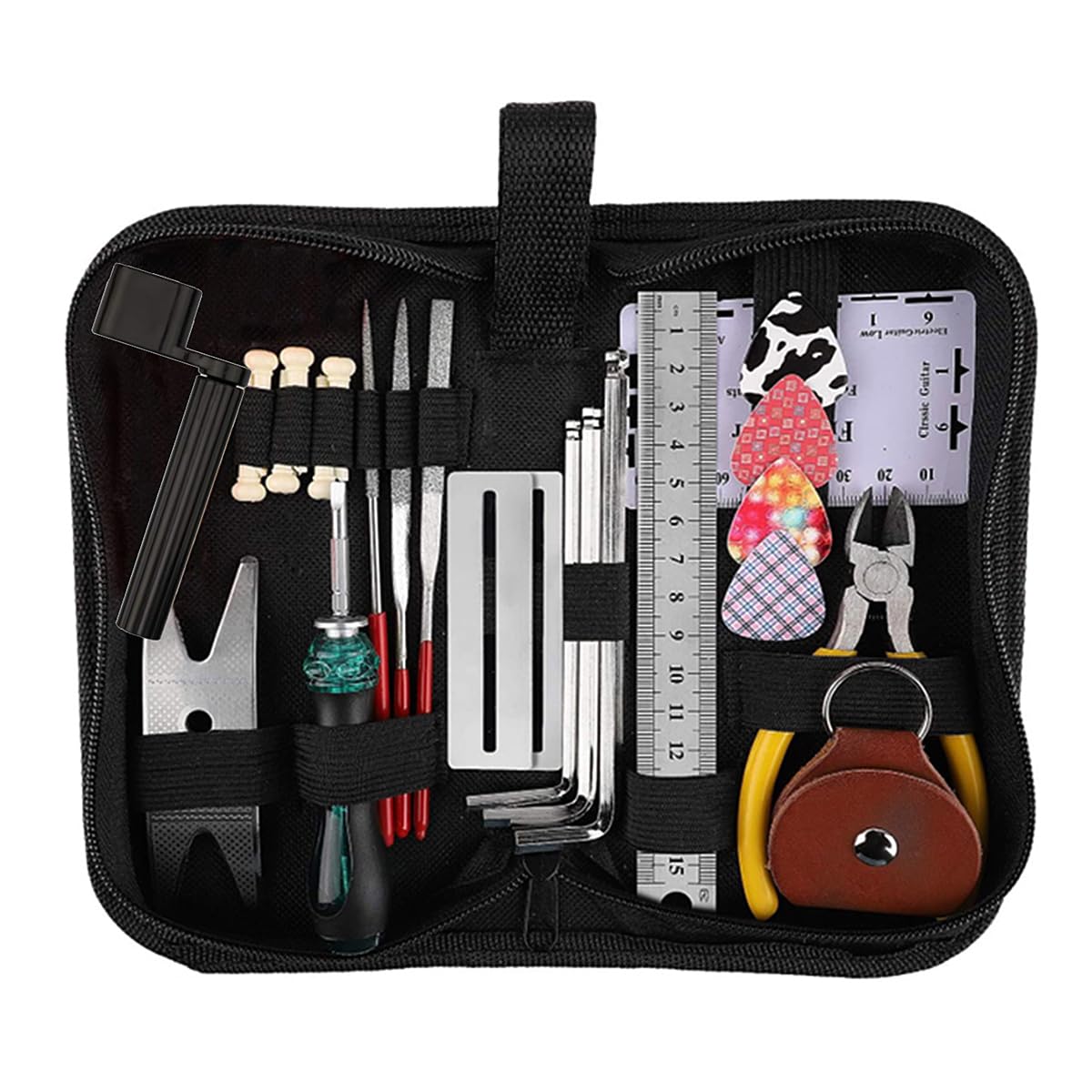 POFET Guitar Repair Kit Guitar Care Kit Musical Instrument Care Kit for Guitar Bass Ukulele Mandolin