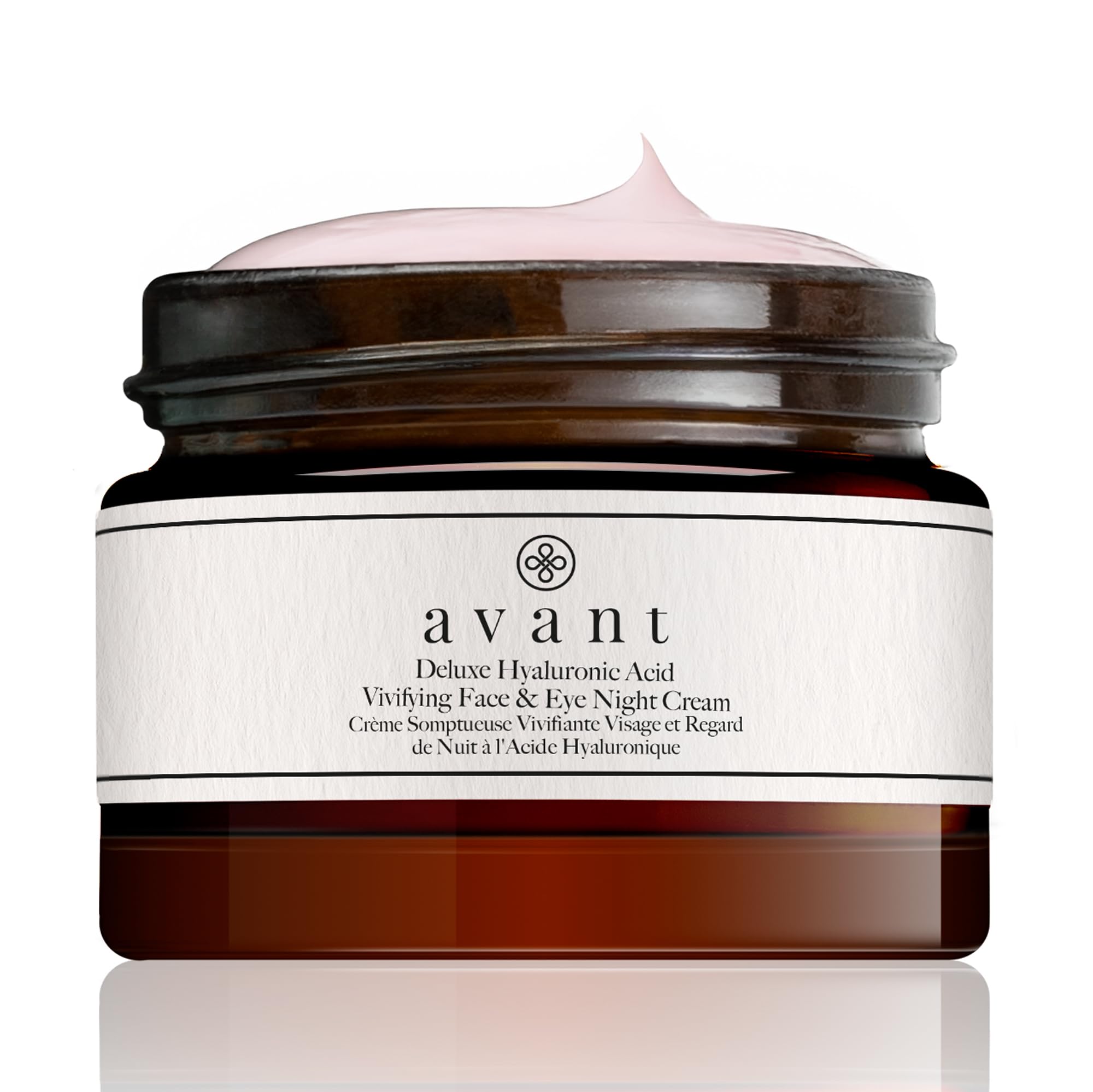 Avant Hyaluronic Acid Face & Eye Night Cream | Anti-Ageing Hydrating Moisturiser with Vitamin B3, Vegan Overnight Face Cream for All Skin Types, Plumping & Smoothing Night Care 50ml