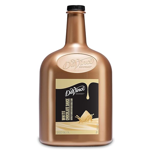 DAVINCI GOURMET WHITE CHOCOLATE SAUCE, 128 FLUID OUNCES...
