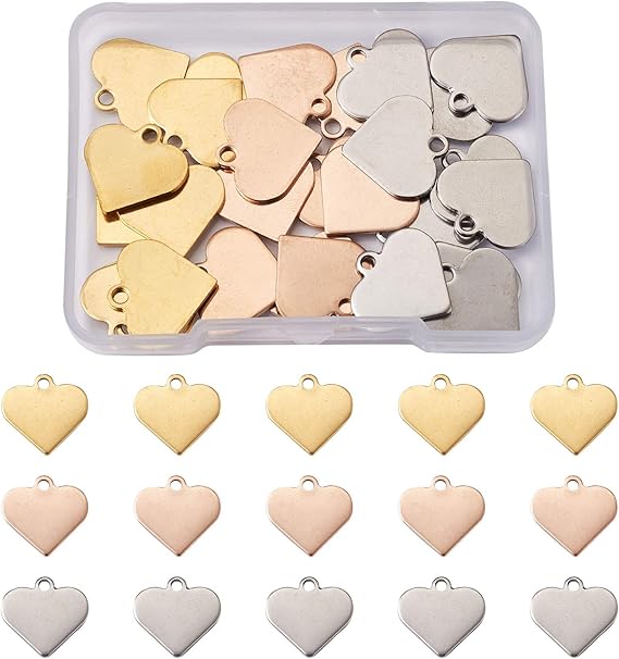 Amazon 40個 箱 3色 ハート ステンレス製 チャーム 打刻印用空白タグ ペンダント アクセサリーパーツ ジュエリー用 Diy ハンドメイド 手芸材料 手作り素材 クラフト用品 15 5x16x1mm チャーム アクセサリートップ 通販 Amazon 40個 箱 3色 ハート ステンレス製 チャーム 打刻印用空白タグ ペンダント アクセサリーパーツ ジュエリー用 Diy ハンドメイド 手芸材料 手作り素材 クラフト用品 15 5x16x1mm チャーム アクセサリートップ 通販