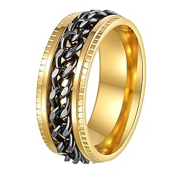 Udolfly Mens Fidget Rings Anxiety Rings for Men