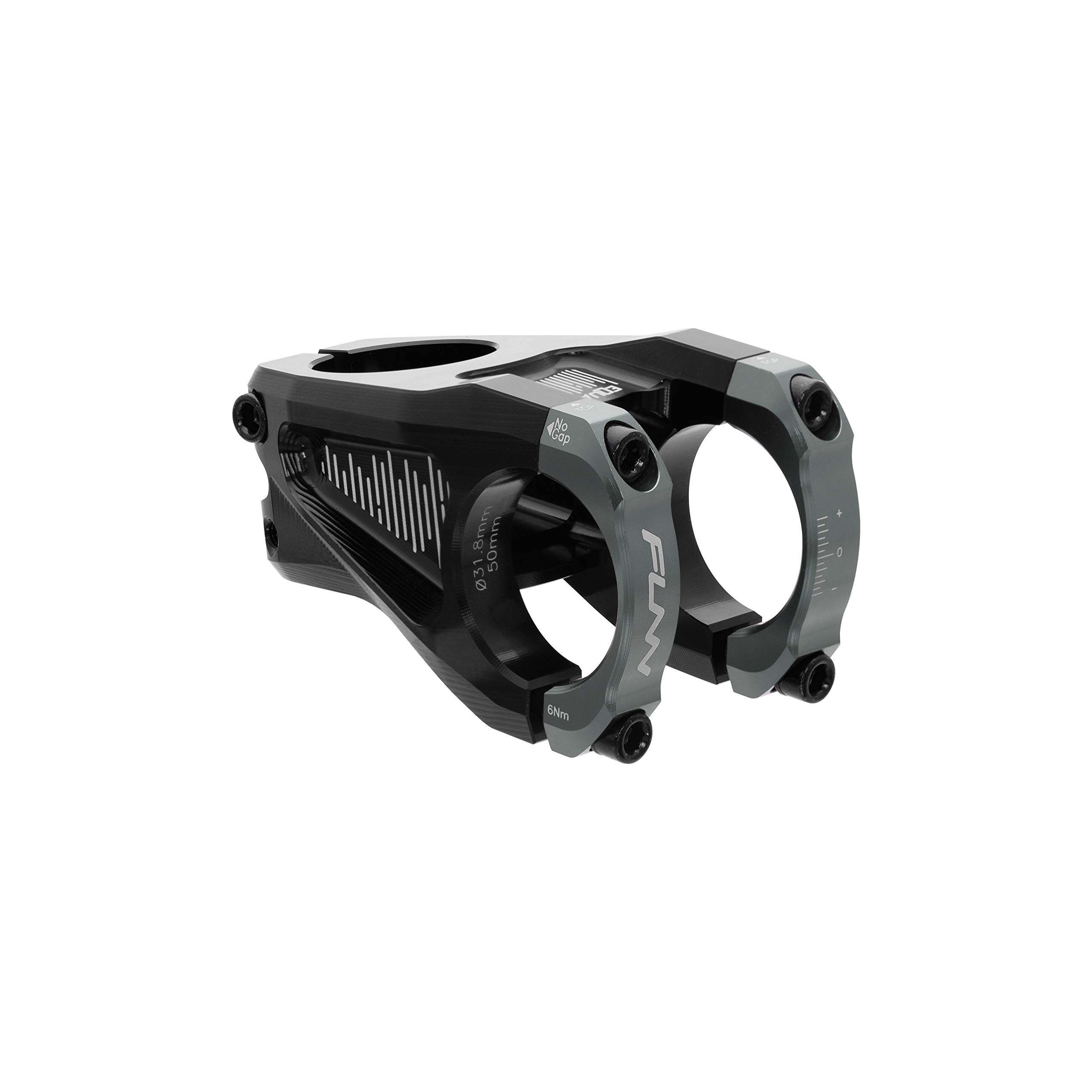 Funn Equalizer Bike Stem with 10mm Drop or Rise, 31.8mm Bar Clamp (Length 50mm, Gray)