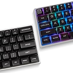 GMKWTL XVX Black Translucent Keycaps, Double Shot