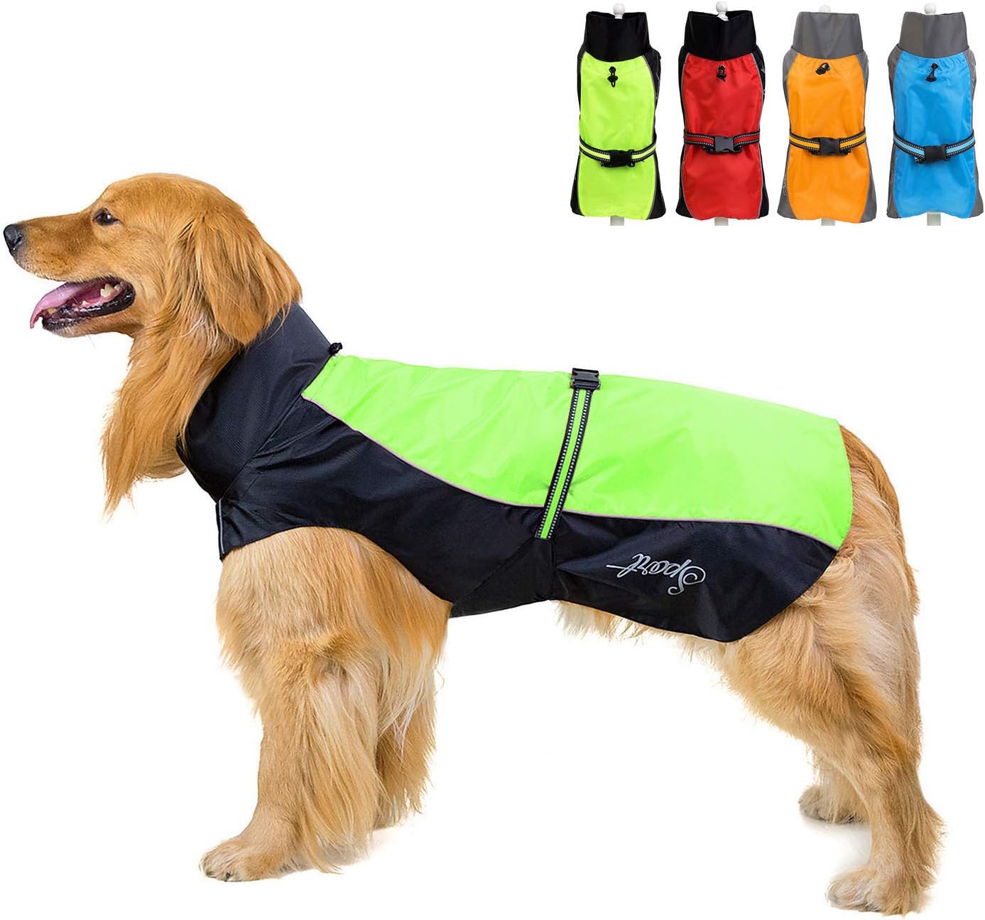 Zunea Waterproof Dog Raincoats for Medium Large Dogs Lightweight