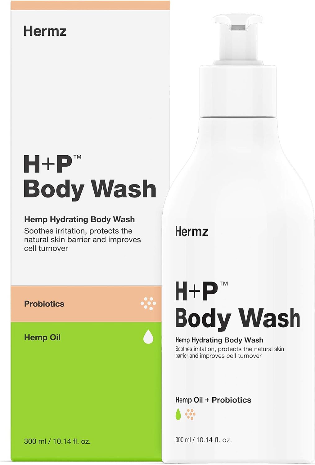 Dermz H+P Replenishing Sensitive Body Wash: Antibacterial Body Wash for Eczema Psoriasis, Dry or Sensitive Skin