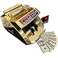 Upromax Gold Money Counter Machine UV/MG/IR Money Counterfeit Detector & Bill Portable w/LED External Display - Fast Speed 1000 Bills a Minute - USD EUR Cash Banknote Bill Counter