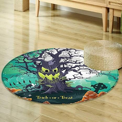 Amazon Com Round Rugs For Bedroom Halloween Decorations