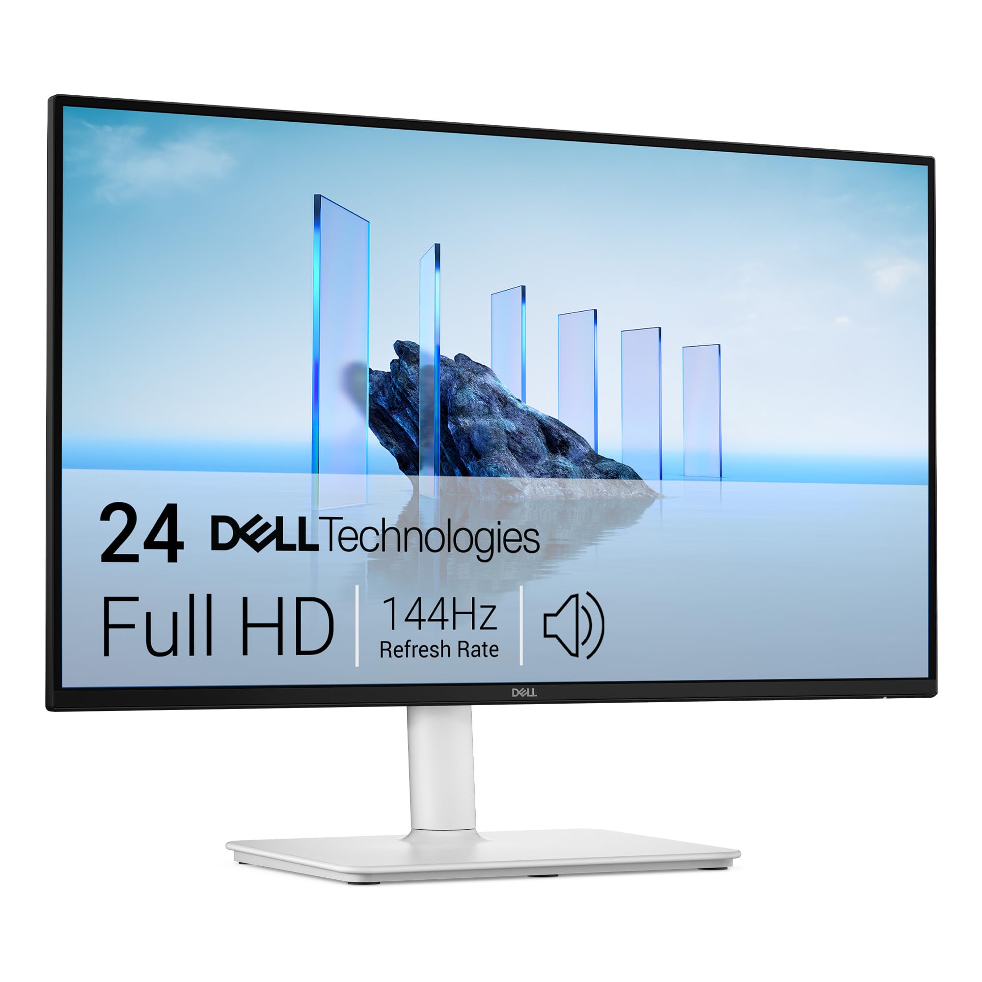 Dell 24 Plus Monitor - S2425HSM, Full HD (1920x1080), 144Hz, IPS, 1ms MPRT, AMD FreeSync, 99% sRGB, Höhenverstellbar, Eingebaute Lautsprecher, 2 HDMI, 3 Jahre Garantie, Weiß