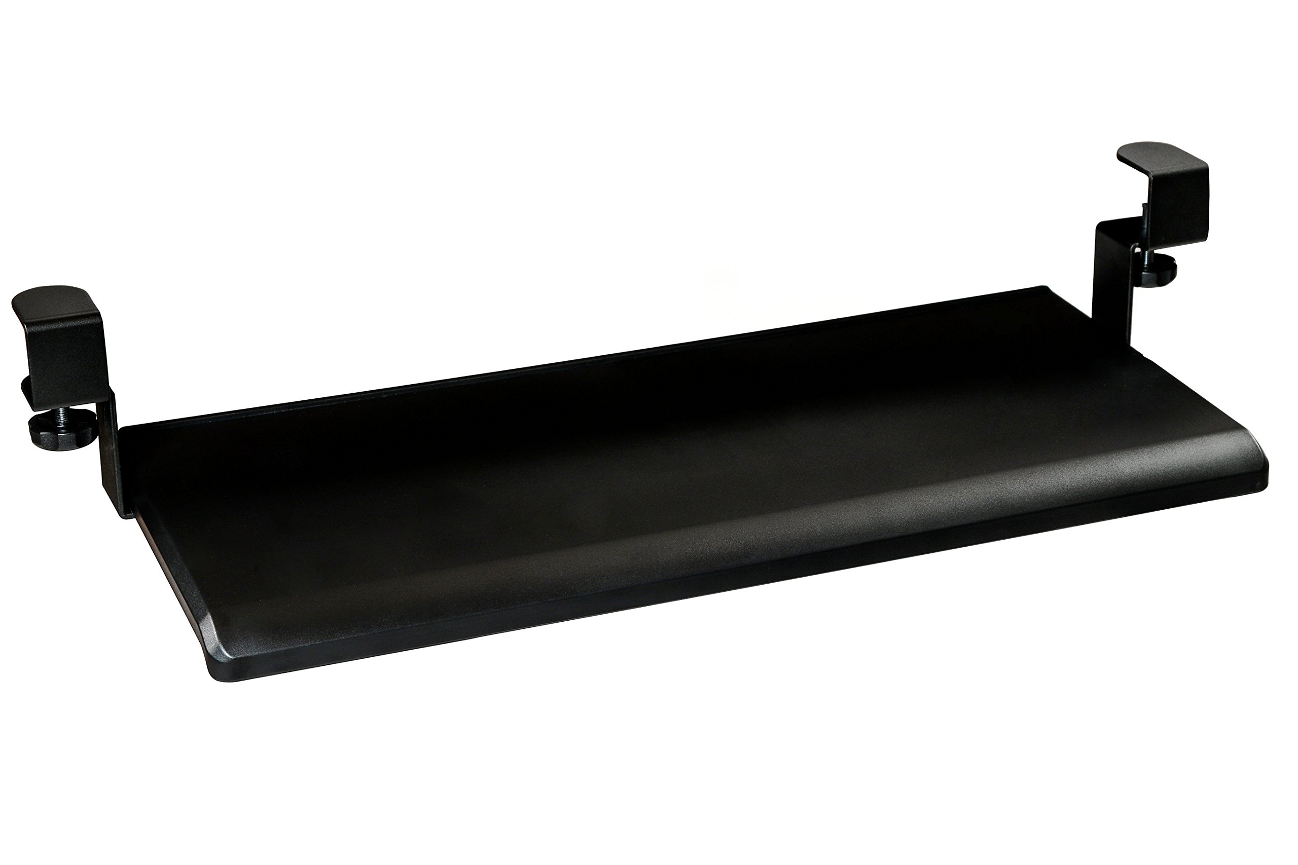 Clamp On, Sliding Desk Keyboard Tray, 27" W x 12" D Surface, 32" W with