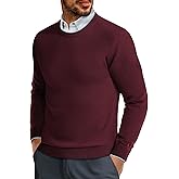 PJ PAUL JONES Men's Sweaters Crewneck Basic Lightweight Wool Blend Knitted Pullover Long Sleeve Shirts for Men