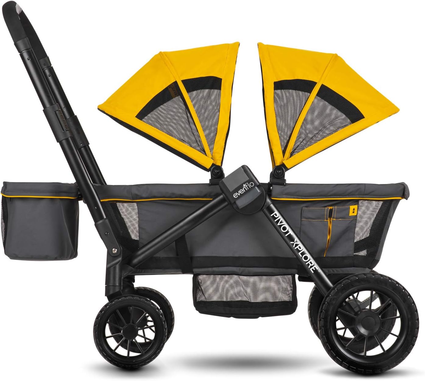 Evenflo Pivot Xplore Vagón doble para carriola, todo terreno, gris