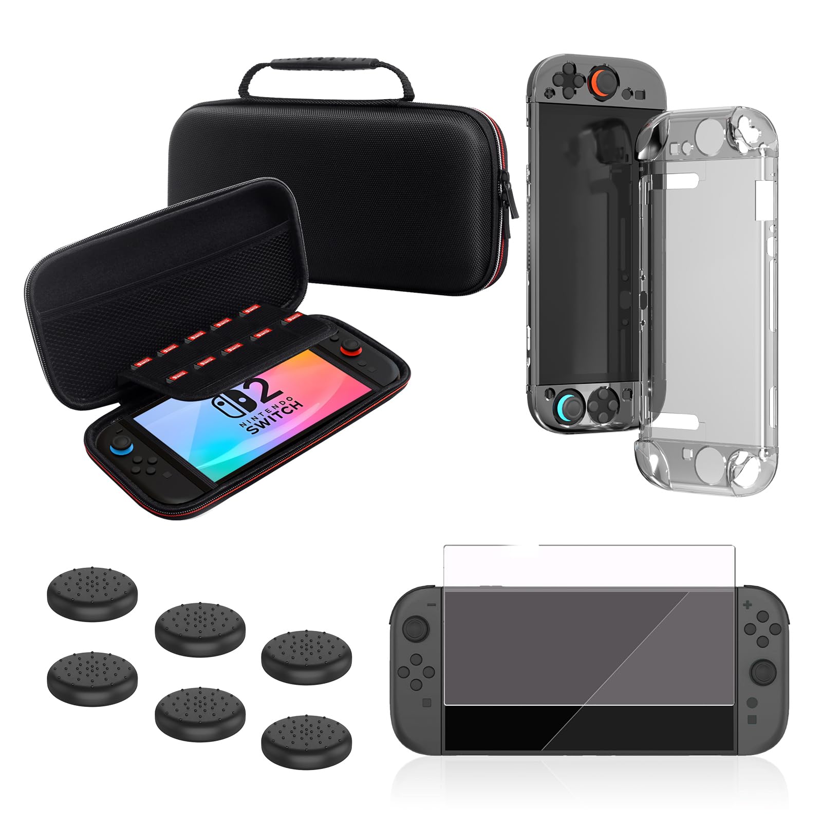 Switch 2 Accessories Bundle Kit for Nintendo Switch 2 (2025), 9 in 1 ...