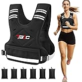 TB3C Adjustable Weighted Vest for Women - 04-10lb/11-20lb/20-32lb Vest with 6 Ironsand Weights for Strength Training,Body Weight Vest Exercise Set for Running, Walking and Home Workouts