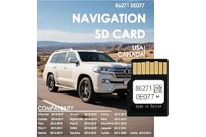 2025 Latest Version 86271 0E077 Navigation Update SD Card Compatible with Toyota, Updates GPS Maps for USA and Canada