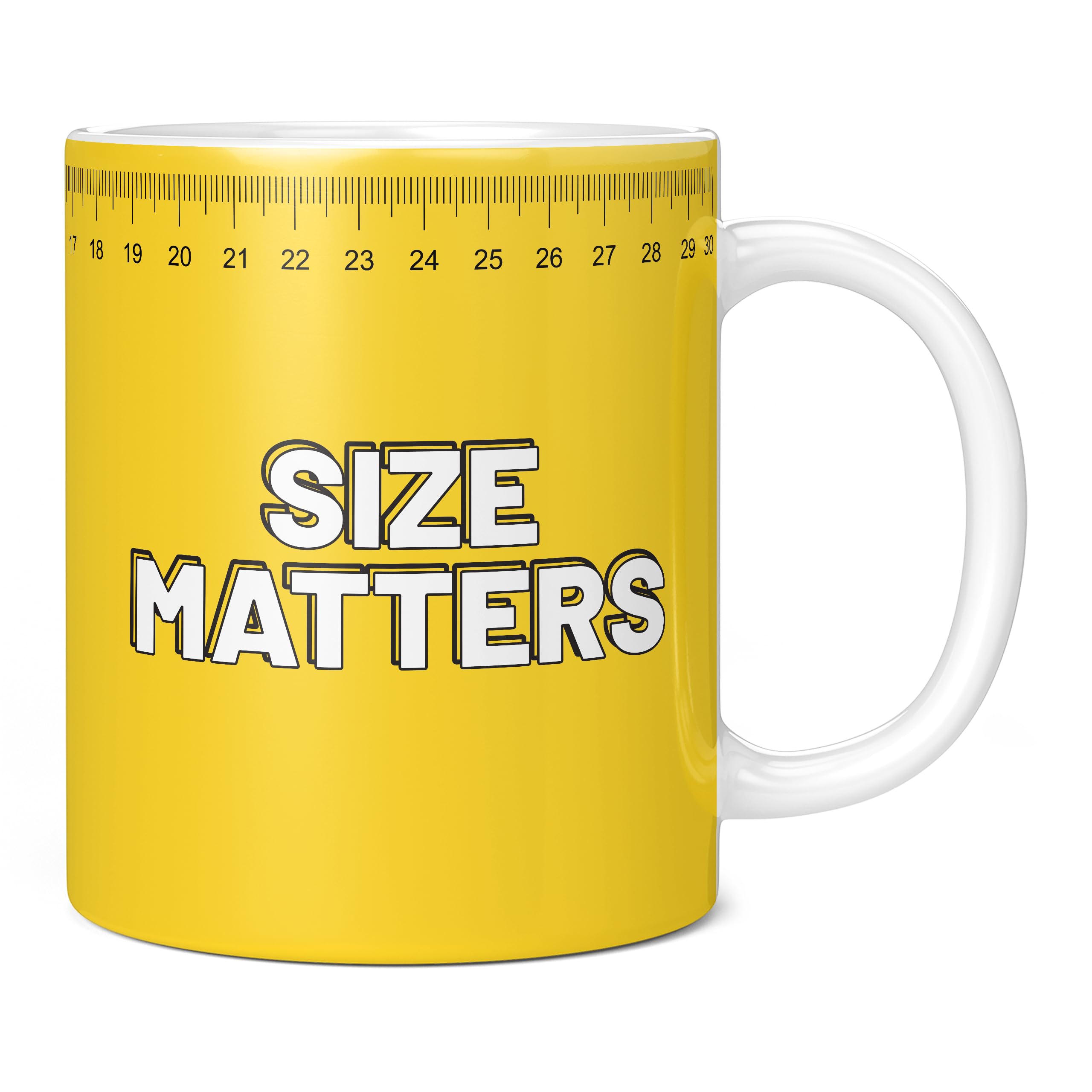 Mug Monster - Size Matters Giant Mug, Extra Large Jumbo Novelty Tea or Coffee Cup - Ceramic Coffee Mug / Cup, Gift for Men or Women, Extra Large and Giant Mug Available, 20oz White Mug