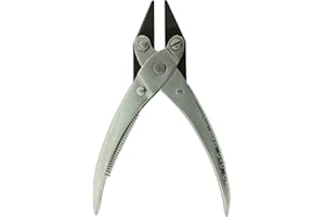 The Beadsmith Chain Nose Parallel Pliers with Spring, 5.5 inches (140mm), Flat Grip for Jewelry Making, Wirework & Repair