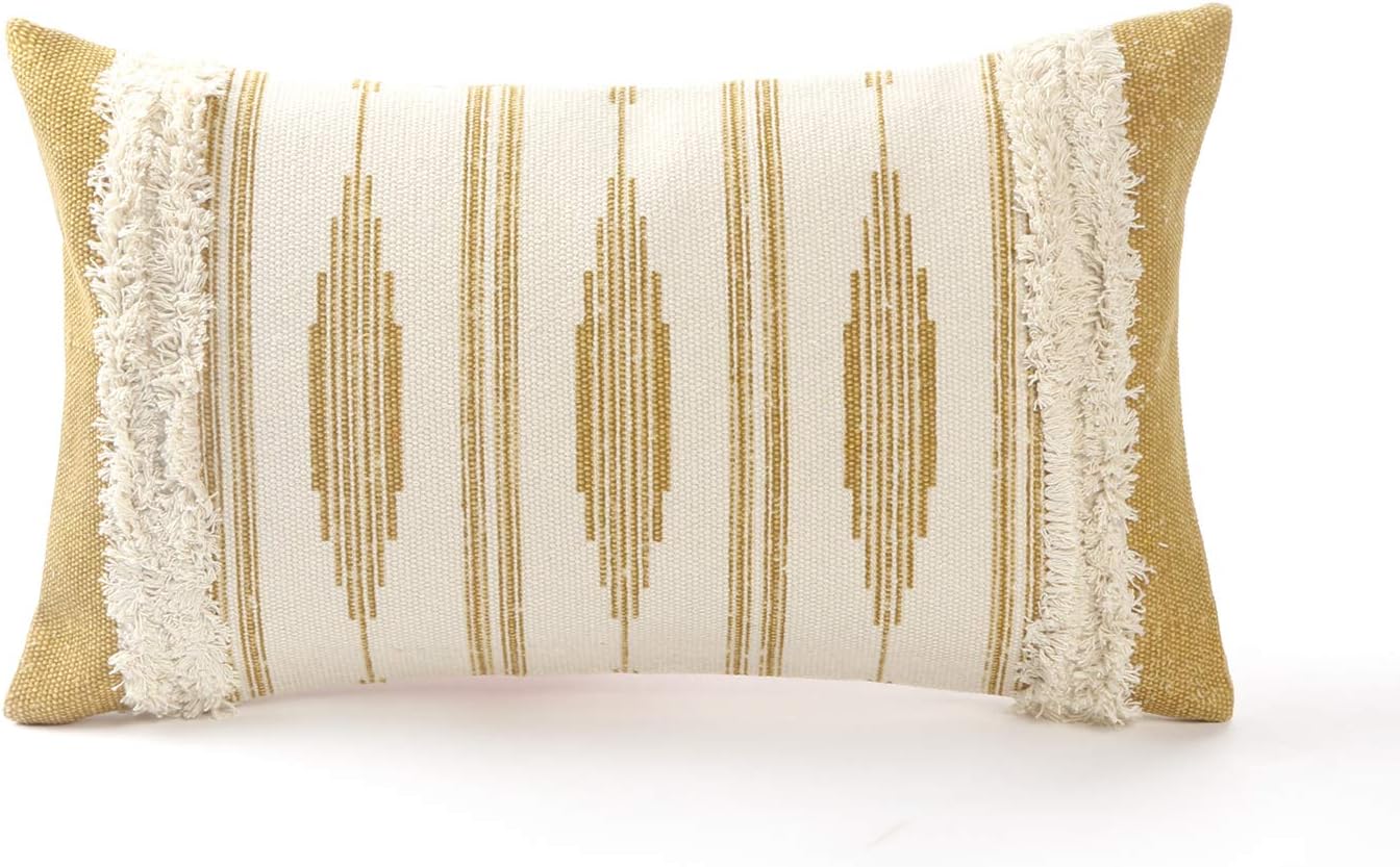 Yellow striped throw pillows Clearance