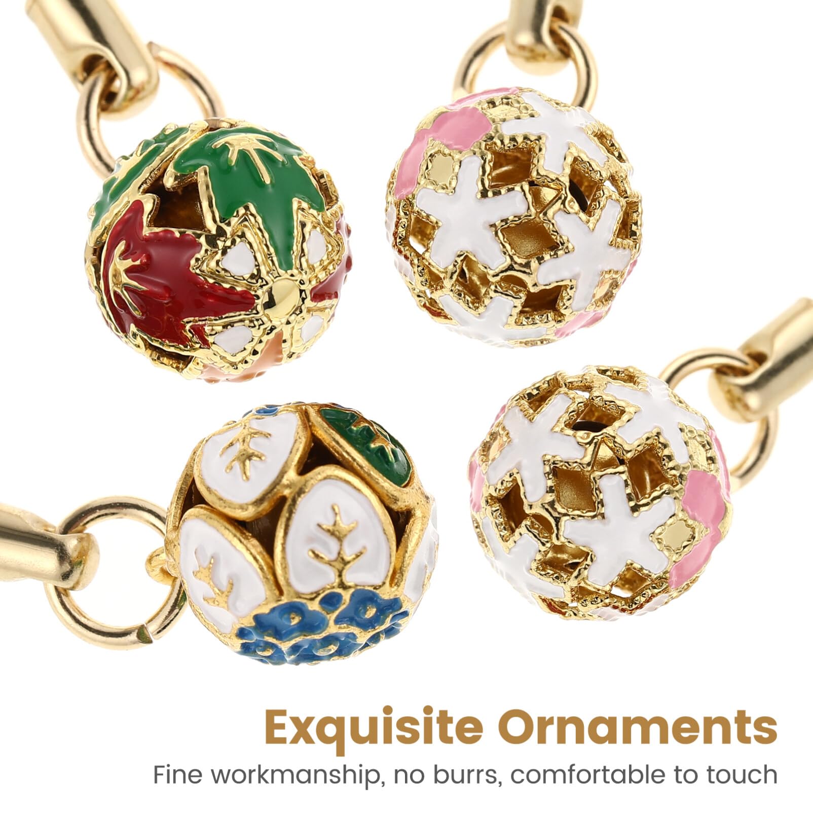 Phone Charm Pendant - 4 Pcs Cute Japanese Bell Phone Pendant Charms Cell Phone Strap Blossom Cell Phone Charms Keychain Decor Christmas Bell (Random Style)