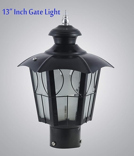 Lite&Lights Gate Lights  Gardern Lights  Decorative Outdoor Lamp  6Angle Outdoor Gardern Lamps for Home, Kitchen, Office