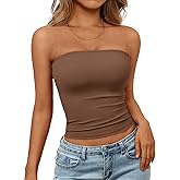 Trendy Queen Women's Strapless Bandeau Crop Top