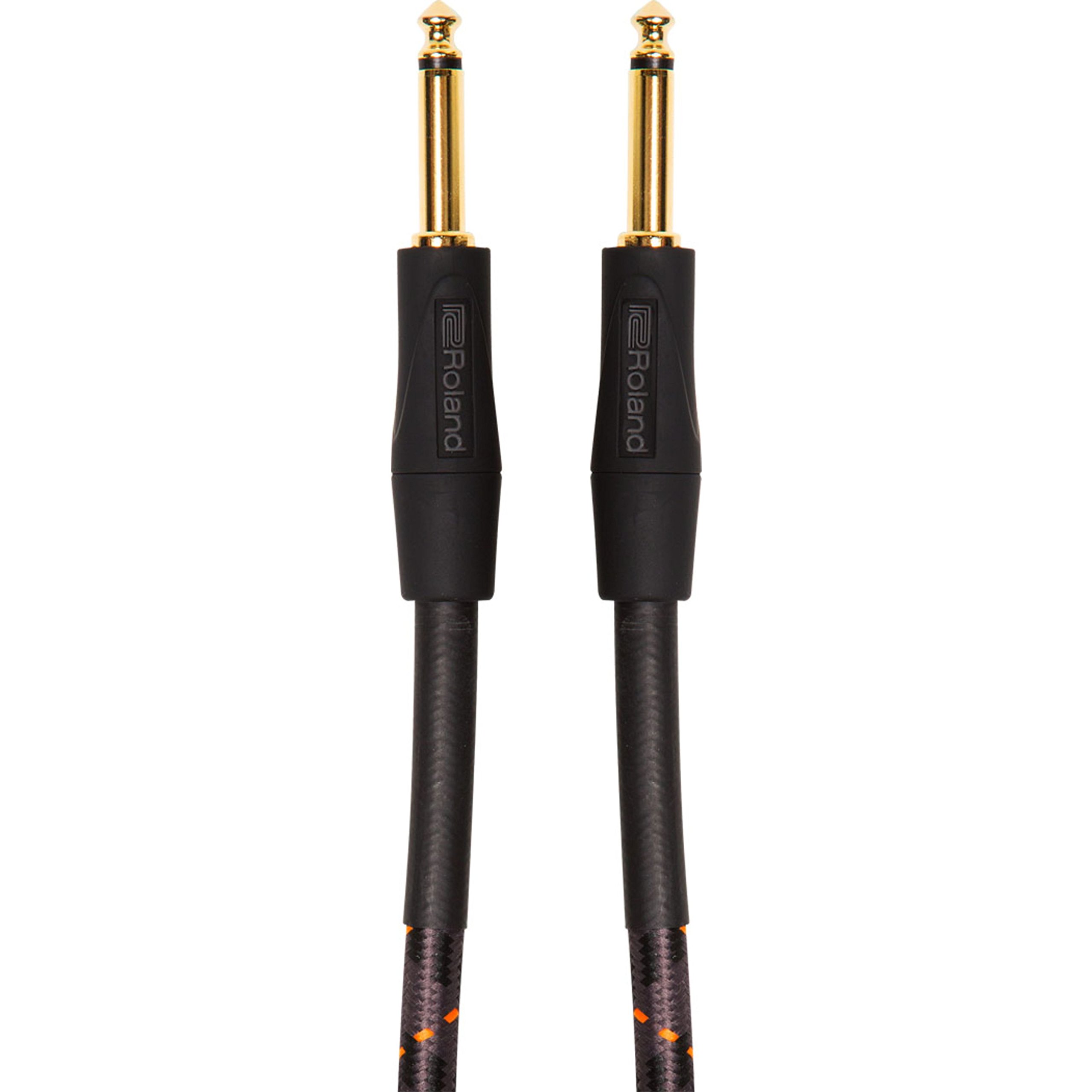 ROLAND Gold Series Patch/Pedal Cable - Straight 1/4-Inch Connectors, Length: 25Ft/7.5 M - Ric-G25