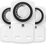 HBN 24 Hour Plug-in Compact Timer Switch 3 Pack 13A 2900W Energy Saver