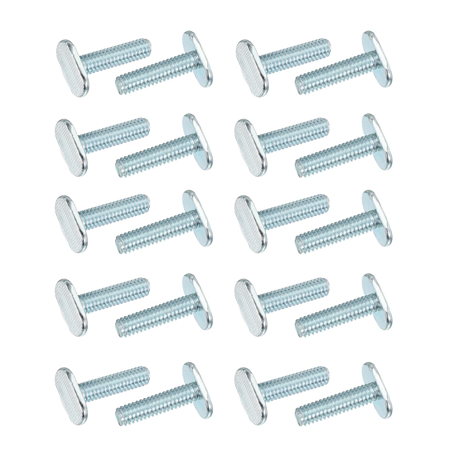 PATIKIL 1/4"-20 t Track Bolts, 20 Pack 1 Inch T-Slot Bolts Kayak Rail Bolt Accessories for Universal t Track Woodworking Jigs and Fixtures, Silver